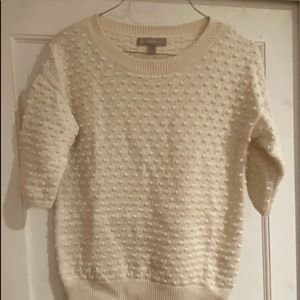 Banana Republic short sleeve sweater in cream, size xsmall.